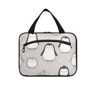 EtherSpher Sacs de voyage gris à suspendre pour homme avec crochet, sac de rangement de maquillage portable pour accessoires indispensables voyage porta cosmeticos mujer para cartera L, Animal Hiver