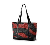 EtherSpher Sacs simples à texture de peau d'animal bordeaux pour femme pour le travail avec porte-documents à fermeture éclair pour maman avec tablette bolsos secret para mujeres