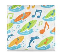 EtherSpher Summer Boat Musical Note Bright Colorful Dolphin Leather Toursuit Car Immatriculation et carte d'assurance Portefeuille Accessoires Portefeuille Étui pour conducteur Auto Propriétaires
