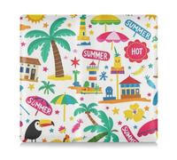EtherSpher Summer Island - Porte-carte d'immatriculation et d'assurance en cuir de qualité supérieure, blanc noix de coco - Essentiels de voiture pour cartes, permis de conduire de documents
