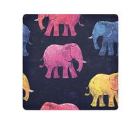 EtherSpher Sweet Elephant Pochettes de maquillage style tendance pour appareil photo en tissu portable Cosmétique Sac de voyage Organisateur Wrap 55 x 55 cm Emballage pour l'organisation, Style