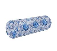 EtherSpher Taie de traversin rond décoratif en cristal bleu transparent imitation cristal bleu