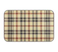 EtherSpher Tapis vintage à carreaux écossais kaki été cool pour animaux de compagnie Tapis auto-rafraîchissant pour chats d'extérieur pour chat extérieur Tapete douce enfriador para Perros M
