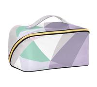 EtherSpher The Soft Abstract Of Mint Green Trousse de maquillage avec séparateurs Étanche Capacité Trousse de voyage avec compartiments et poignée