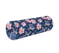 EtherSpher Traversin en forme de tortue bleue - Petit coussin rond décoratif cylindrique - Coussin de soutien lombaire