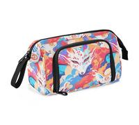 EtherSpher Trousse à crayons avec masque de renard japonais - Grande capacité - Fournitures scolaires mignonnes - Légères - Pour l'école préparatoire