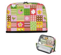EtherSpher Trousse à crayons colorée à carreaux de grande capacité - Sac de rangement mignon pour homme - Lapicera para ninas