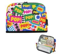 EtherSpher Trousse à crayons colorée avec dessin animé Pop Fashion - Grande capacité - Sac de rangement multifonction pour pièces de monnaie pour adolescentes et filles - Fournitures scolaires