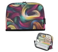 EtherSpher Trousse à crayons colorée avec texture abstraite irrégulière et irrégulière - Boîte de rangement à fermeture éclair pour garçons - Fournitures scolaires cartucheras escolares para lapices