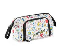 EtherSpher Trousse à crayons de grande capacité avec motif graffiti de dessin animé - Portable pour enfants - Collège Lindo estuche para lapices