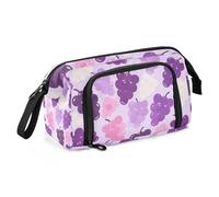 EtherSpher Trousse à crayons de grande capacité portable pour adolescents - Motif raisin violet