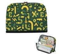 EtherSpher Trousse à crayons géométrique Chartreuse de grande capacité avec fente pour pièces de monnaie pour infirmière, fournitures scolaires