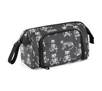 EtherSpher Trousse à crayons multifonction avec squelettes de chat mignon et os de grande capacité pour infirmière, fournitures scolaires estuche pequeno para lapices