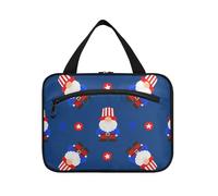 EtherSpher Trousse de maquillage à suspendre avec crochet, motif nains rouges et bleus du 4 juillet, sac de rasage chic pour homme pour adultes, bolsas de gym, para maquillaje L, 4 juillet, jour de