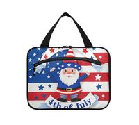 EtherSpher Trousse de maquillage à suspendre pour femme avec crochet, motif nains rouges et bleus du 4 juillet, sac de soins de la peau essentiel pour voyageur, salle de bain, bolso para maquillaje de