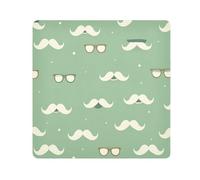 EtherSpher Trousse de maquillage amusante pour la fête des pères - Motif barbe verte - Pour objectif d'appareil photo - 55 x 55 cm, Happy Father's Day Funny Beard Green, 21.7x21.7in