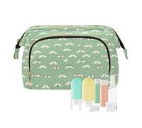 EtherSpher Trousse de maquillage portable pour la fête des pères - Motif barbe - Vert, Happy Father's Day Funny Beard Green, 1 size