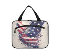 EtherSpher Trousse de toilette à suspendre pour homme avec crochet, motif papillon coloré du 4 juillet, sac de soins de la peau pour les essentiels pour les femmes, bolso viajero para mujer L
