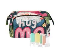 EtherSpher Trousse de toilette étanche à suspendre pour la Saint-Valentin, motif feuilles florales, Feuilles florales de la Saint-Valentin, 1 size