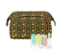 EtherSpher Trousse de toilette portable avec boule décorative de Noël, motif cerf, sac de rangement, porte-monnaie pour femmes, porte-monnaie pour cartes, organiseurs d'argent, Boule déco de Noël