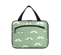 EtherSpher Trousse de toilette pour homme avec crochet, motif barbe drôle et amusante avec crochet, trousse de maquillage tendance pour papa estuche para guardar maquillaje L, Happy Father's Day Funny