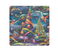 EtherSpher Wonderful World Of Christmas Trousse de maquillage autocollante pour objectif d'appareil photo 55 x 55 cm, Merveilleux monde de Noël, 21.7x21.7in