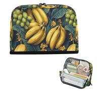 EtherSpher Yummy Bananas Pattern Yellow Autumn Pencil Pouch Large Capacity Cosmetic Bag Pencil Holder for Man School Supply estuche para lapices de nino