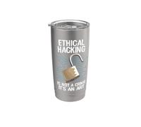 Ethical Hacking Is Not A Crime Piratage Éthique Hackers Gobelet isotherme en acier inoxydable double paroi
