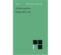 Ethik 1812/13 Schleiermacher, Friedrich Daniel Ernst (Auteur)