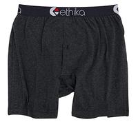 Ethika Boxer Alternate pour homme | *Solids* chiné noir gris, Noir, 3X-Large