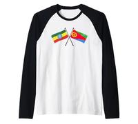 Éthiopie Érythrée Drapeaux croisés Patrimoine Éthiopien Érythréen Manche Raglan