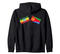 Éthiopie Érythrée Drapeaux croisés Patrimoine Éthiopien Érythréen Sweat à Capuche