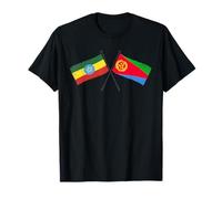 Éthiopie Érythrée Drapeaux croisés Patrimoine Éthiopien Érythréen T-Shirt
