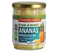 ETHIQUABLE - Ananas En Morceaux Bio, Origine Madagascar, Pot 420g - Lot De 3