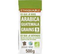 ETHIQUABLE - Café en Grains 100% Arabica Guatemala Bio - Torréfié en France - le paquet de 500g - Le Lot De 2