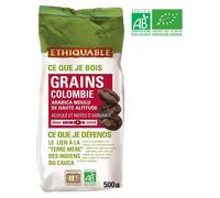 ETHIQUABLE Café en grains Colombie Bio - 500g