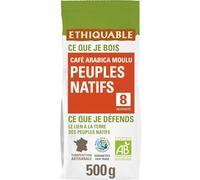 ETHIQUABLE - Café Moulu Arabica Bio et Équitable - Torréfié en France - le sachet de 500g - Le Lot De 2