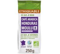ETHIQUABLE - Café Moulu Bio, Notes de Chocolat et Noix, 250g - Lot De 3