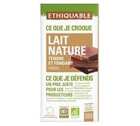 ETHIQUABLE - Chocolat Lait Tendre Et Fondant Nature Bio 100G - Lot De 4