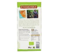 ETHIQUABLE - Chocolat Lait Tendre Et Fondant Nature Bio, 100g - Lot De 4