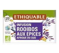ETHIQUABLE - Infusion Bio aux Épices d’Afrique du Sud, Arômes Intenses et Réconfortants (Boîte 40g) - lot de 4 - Vendu par Lot
