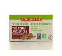 ETHIQUABLE - Thé Noir Tchaï Aux Epices Darjeeling Bio, Boîte de 20 Sachets - Lot De 4