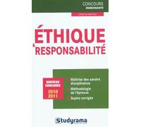 Ethique et responsabilité : Concours enseignants