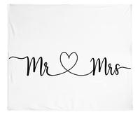Ethisa Mr & Mrs Couverture Luxueuse en Peluche Cadeau pour Couples Taille XL 203 x 152 cm