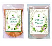 Ethnic Choice 100% Natural Natural Sandalwood (Santlum Album) Rose Petals (Rosa Centifolia) Powder For Naturally Glowing Skin, Multi, 100 g (Pack of 2)