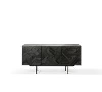 Ethnicraft Graphic Buffet 3 portes en teck noir - 5404023604019