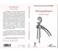 Ethnographiques Récits de voyages - Bernard Germain Lacombe - L'harmattan - broché - Récit