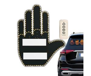 ETHORY Glogesture - Signe de Main LED pour Voiture, Lumière de Doigt Amusante avec Télécommande (Homme)
