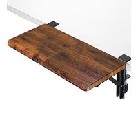 ETHU Plateau d'extension de bureau ergonomique, grand plateau pliable à clipser, support d'accoudoir pour bureau (bois)