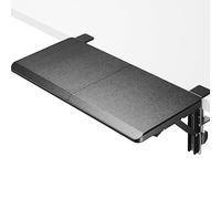 ETHU Plateau d'extension de bureau ergonomique - Grand plateau pliable à clipser - Support d'accoudoir pour bureau - Noir